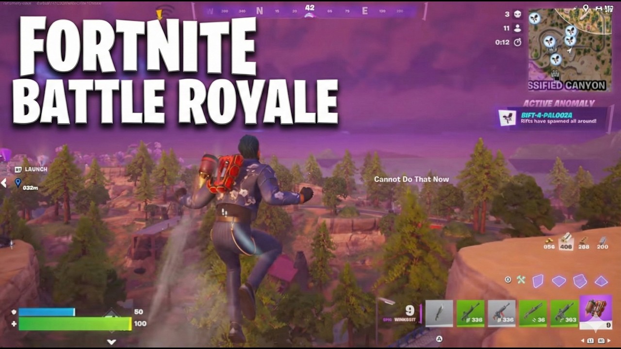 Fortnite - Finished 4th - Car Driving - Wingsuit - Build