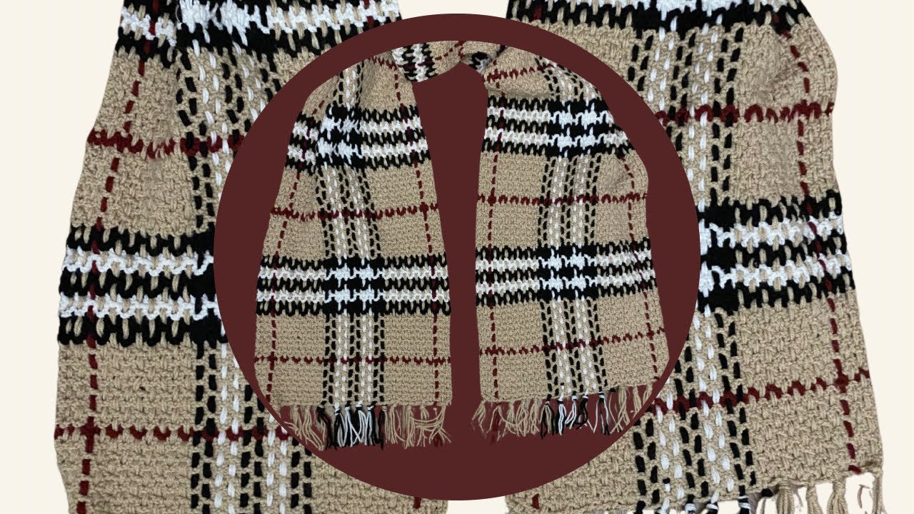 Tuto Crochet : Écharpe Tartan, Simple et Élégante!