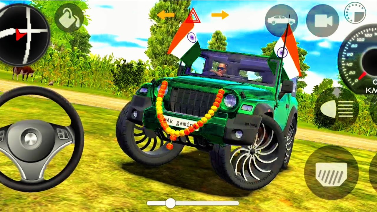 Modified Mahindra Thar😈Games:Indian Green Thar (Gadi Wala Games)Car Game Android Game #2025