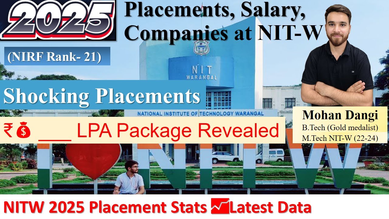 NIT Warangal 2025 Placements 🔥 | Top Companies, Salary Packages,  Last 5 years Trends