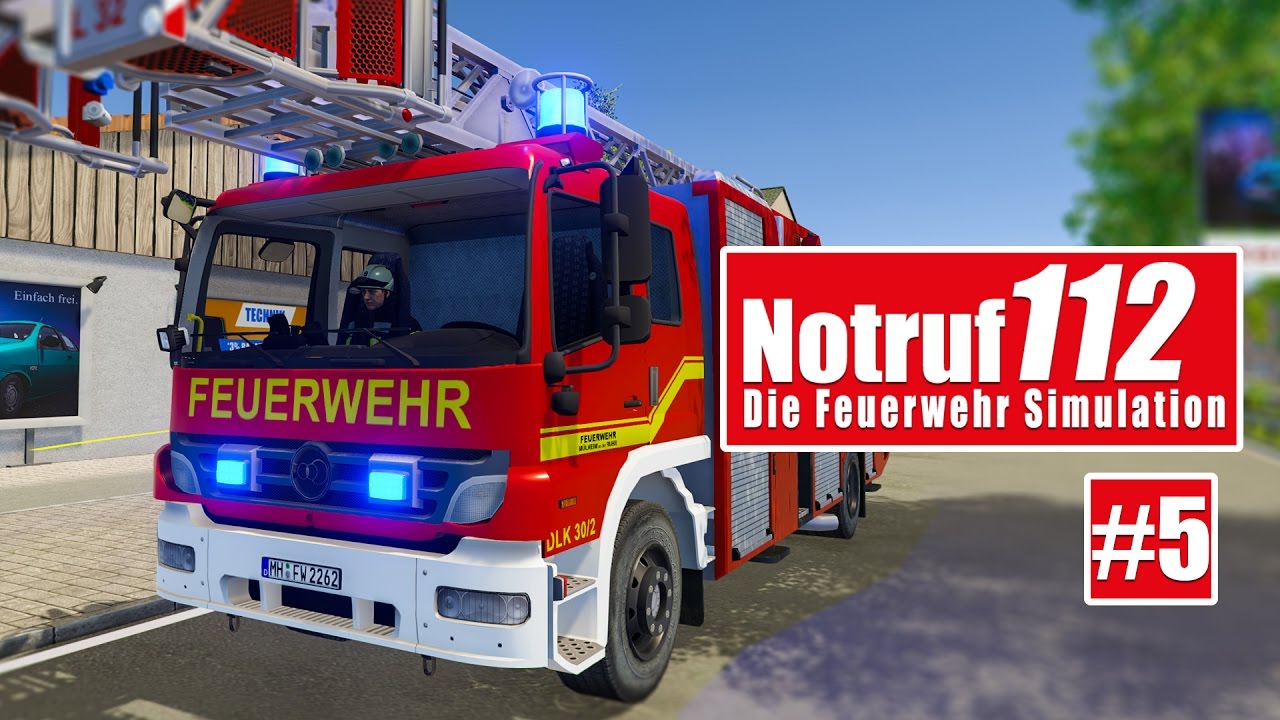 NOTRUF 112 #5: Brennender PKW bei Nacht! I Gameplay PREVIEW Notruf 112 die Feuerwehr-Simulation