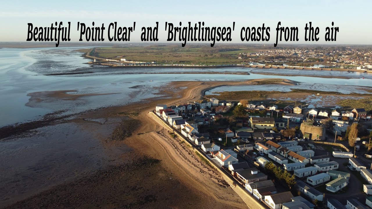 The beautiful Point Clear and Brightlingsea coasts from the air- Essex U.K.