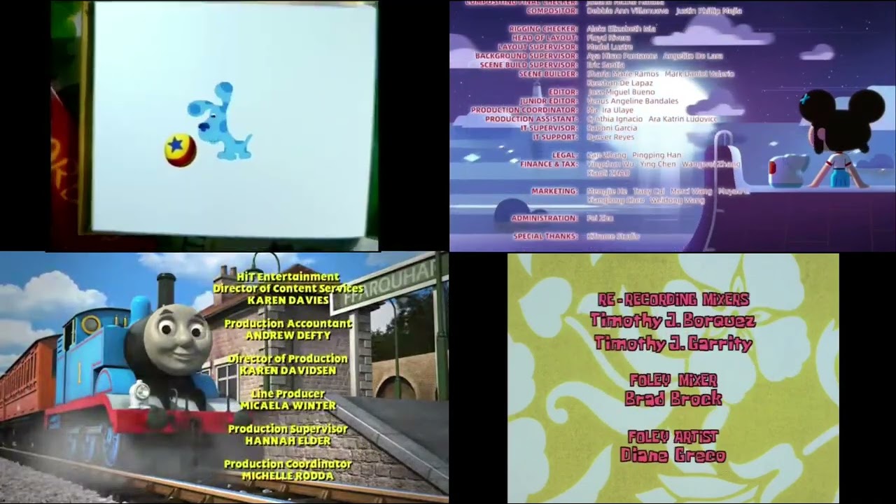 Blues's Clues, Handy Manny, Thomas, Kung Fu Wa, and SpongeBob Credits Remix