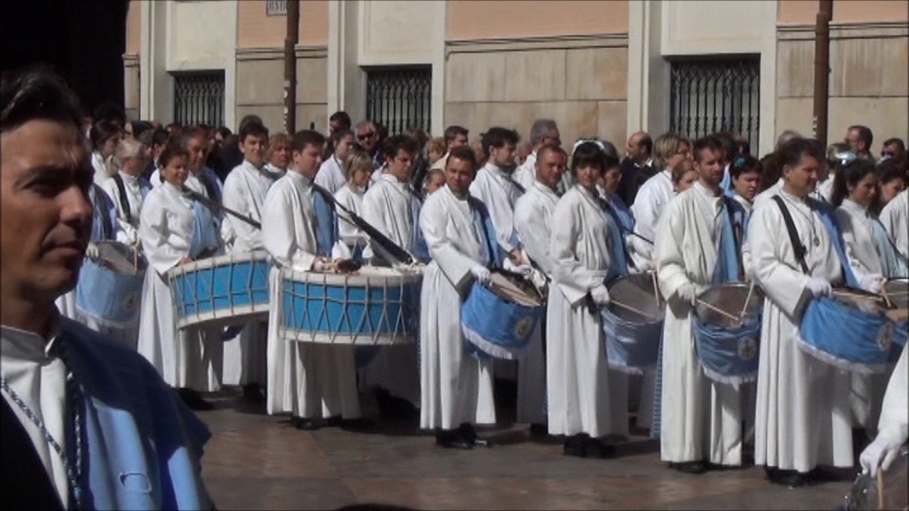 SEMANA SANTA ZARAGOZA VÍDEO CON SALIDA PROCESIÓN GLORIOSO ENCUENTRO HERMANDAD CRISTO RESUCITADO