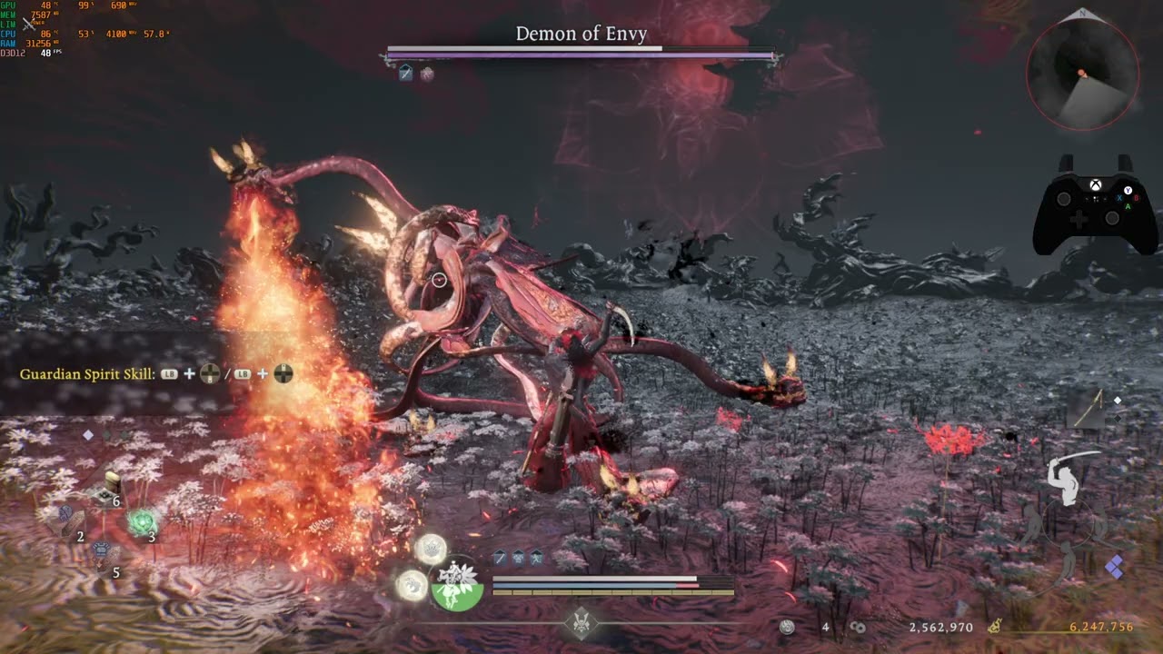 Nioh 3  - ng - 3 oni endgame boss with just one buff and katana