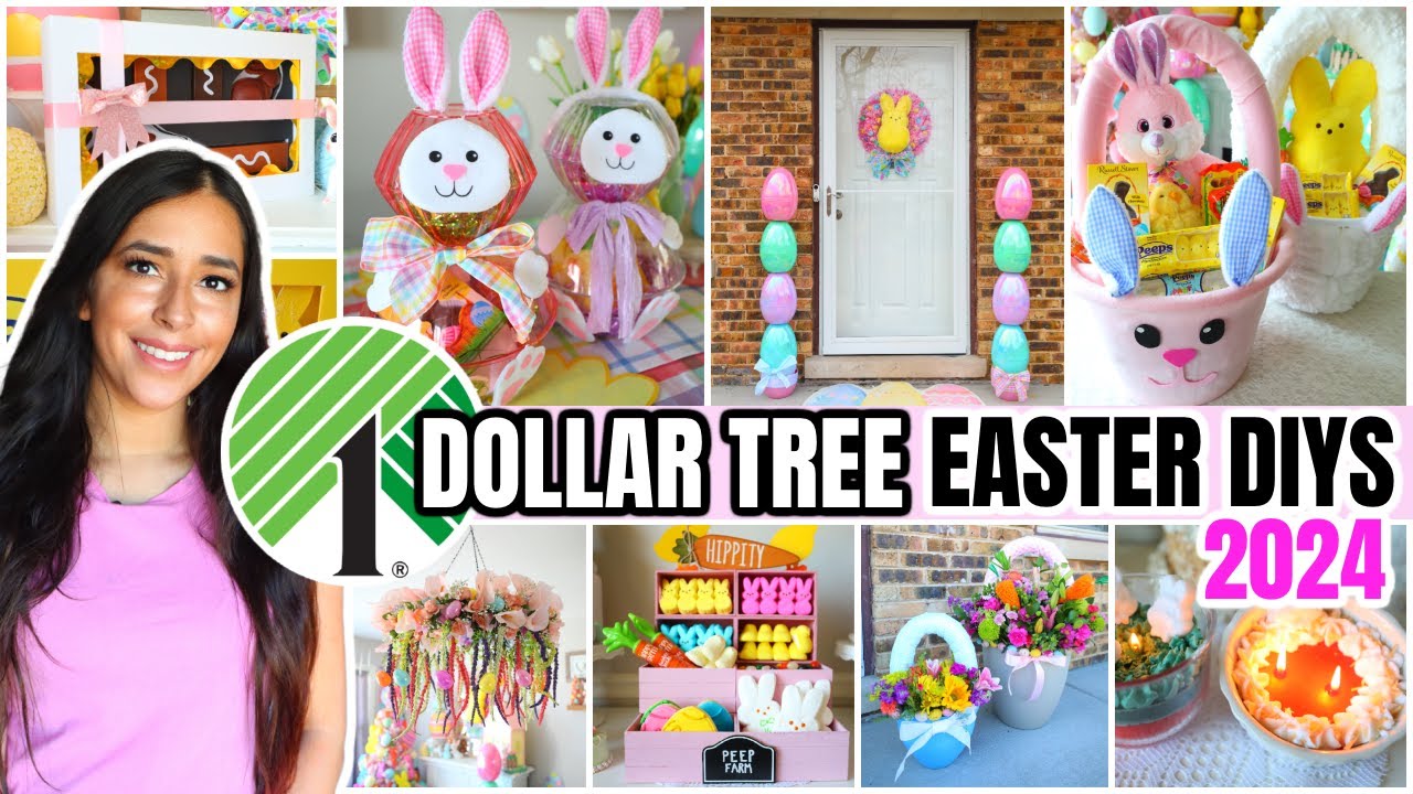 EASY Dollar Tree EASTER DIYS for 2024! 🐰 HIGH-END quick hacks (really!)