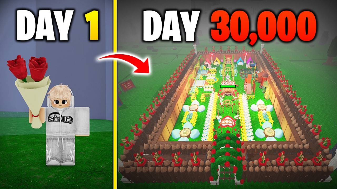 3000 Days to build BEST base on Valentines Day in 99 Nights in the forest.