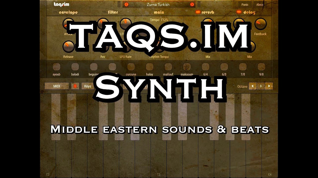 Синтезатор TAQS.IM — звуки и ритмы Ближнего Востока — созданный с помощью AudioKit
