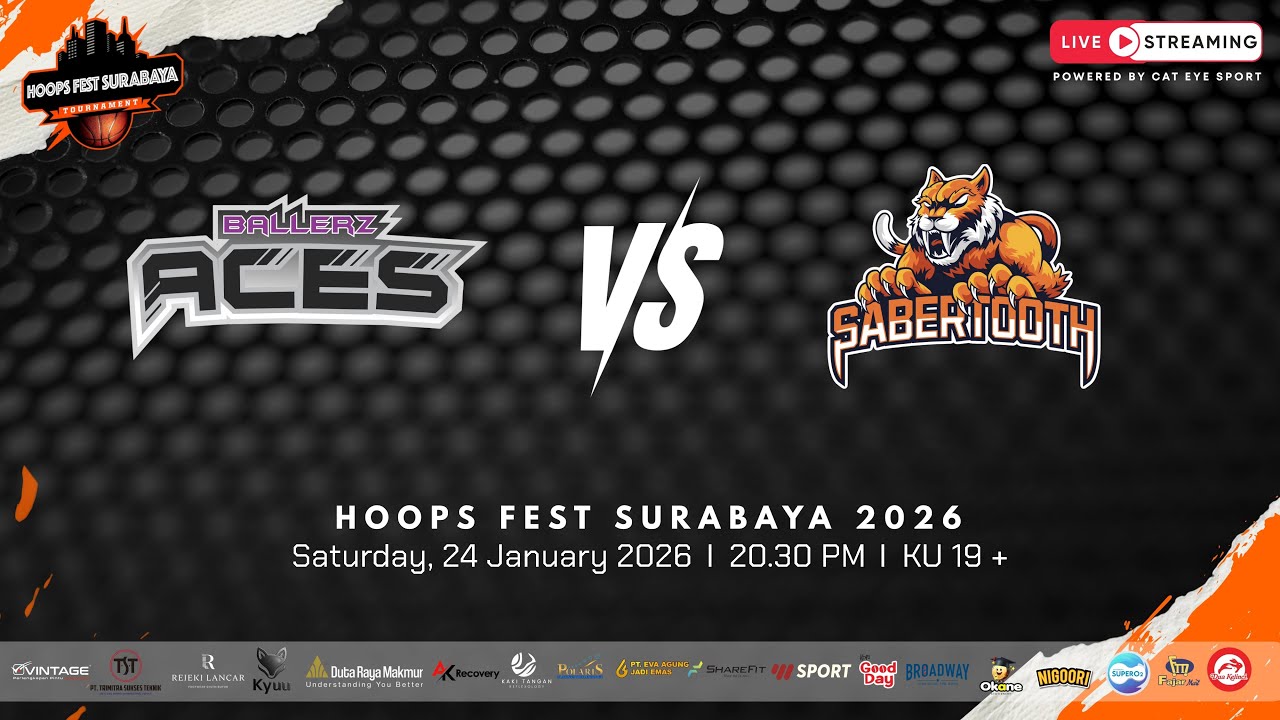 LAPANGAN B | ACES VS SABERTOOTH | KU 19 + | HOOPS FEST SURABAYA 2026