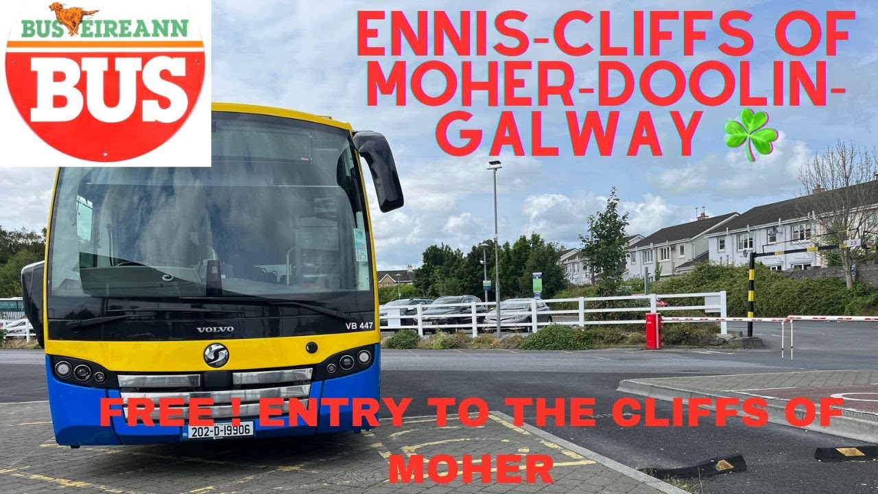 Ennis-Cliffs of Moher - Doolin - Galway Bus/Coach 👀 Wow views and town history and tour 🇮🇪  4K