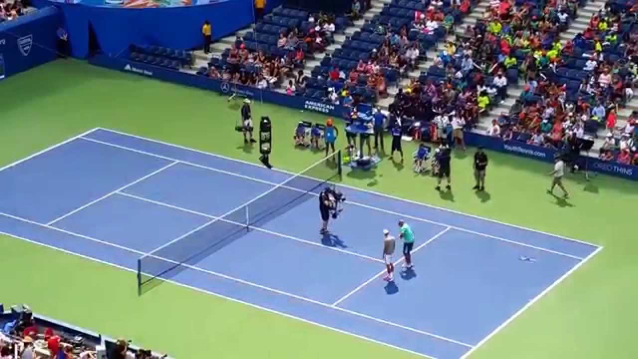 Novak Djokovic Playing Tennis with Kids at US Open Arthur Ashe Kids Day