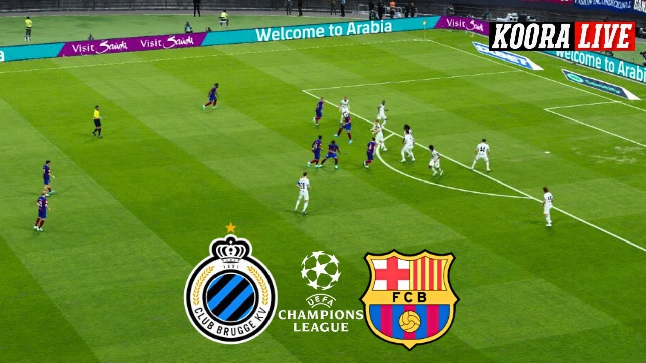 بث مباشر مباراة برشلونة ضد كلوب بروج اليوم دوري أبطال اوروبا 25/26 | PES Gameplay