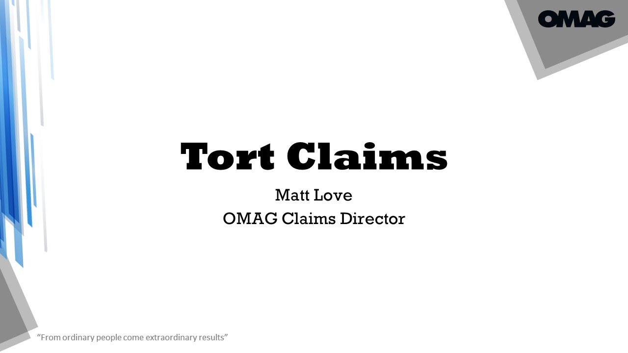 CMAO Conference 2021: OMAG Municipal Tort Claims Presentation (Matt Love)