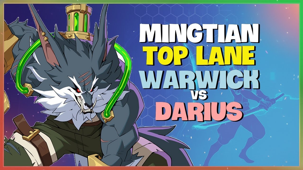 MingTian Rank 1 Challenger Warwick Top Lane Performance Analysis Engsub