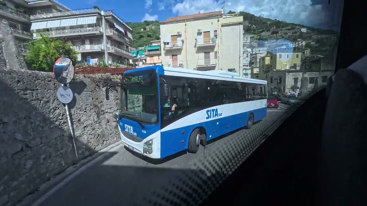 Local bus from Maiori to Amalfi (1.50 euros) Amalfi Coast Italy