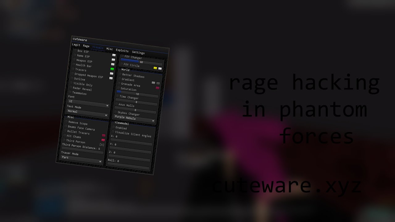 Rage hacking on legits in phantom forces with 
