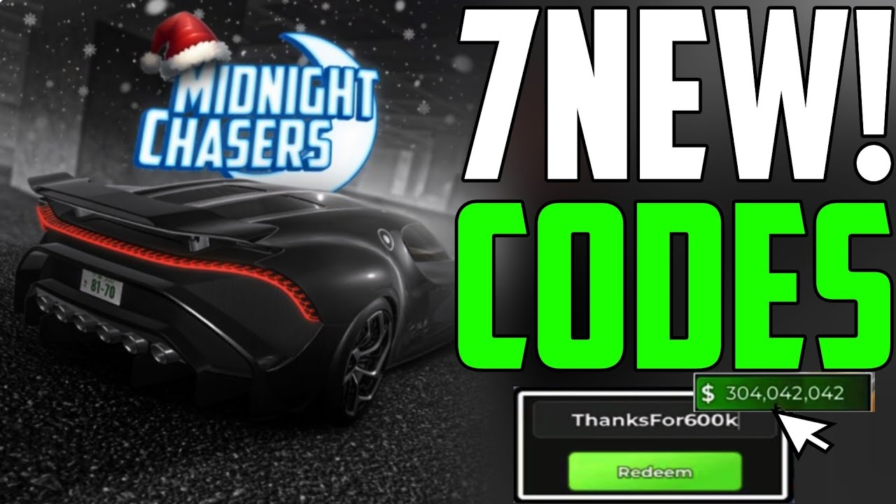 *НОВЫЕ КОДЫ* ​​КОДЫ ДЛЯ ROBLOX MIDNIGHT CHASERS HIGHWAY RACING В ДЕКАБРЕ 2025 ГОДА - КОД MIDNIGHT...