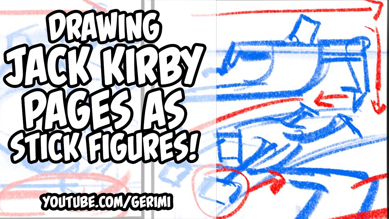 👊 ⚡️ Drawing Jack Kirby Pages as STICK FIGURES!