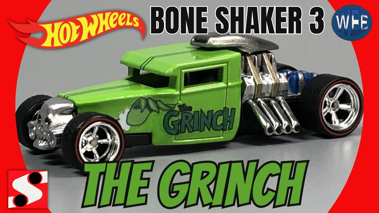 Custom Hot Wheels Grinch Bone Shaker - Bone Shaker/Mid Mill Mashup #boneshaker3 #hotwheels #grinch