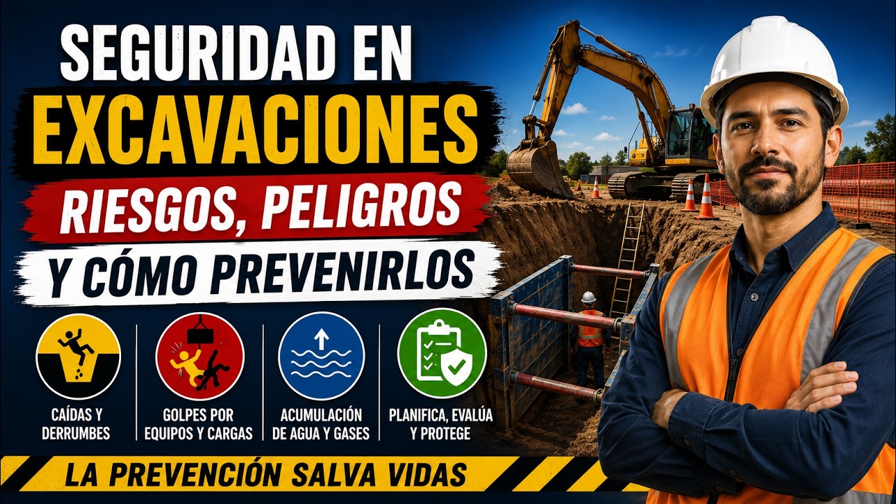 ⛏️ Seguridad en Excavaciones ⚠️ Riesgos, Peligros y Cómo Prevenirlos