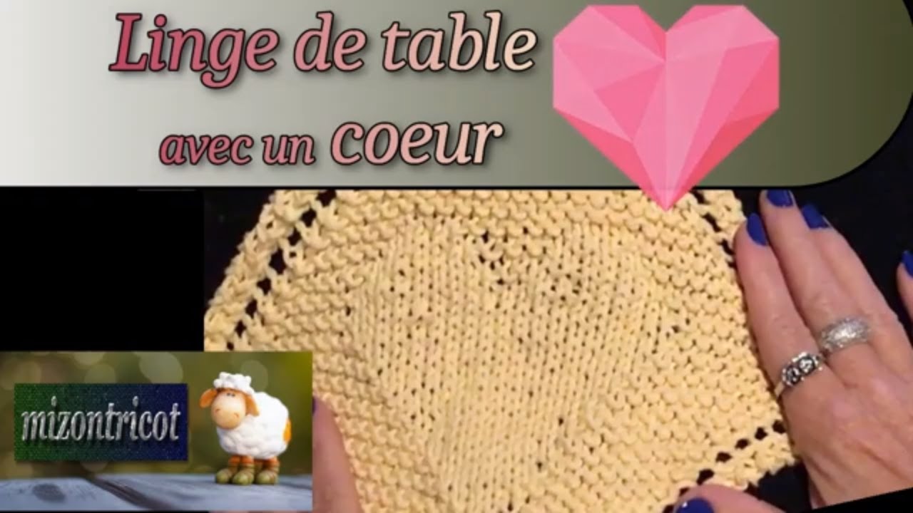 [TRICOT] Tricoter une LAVETTE avec un COEUR 💗  🐑
