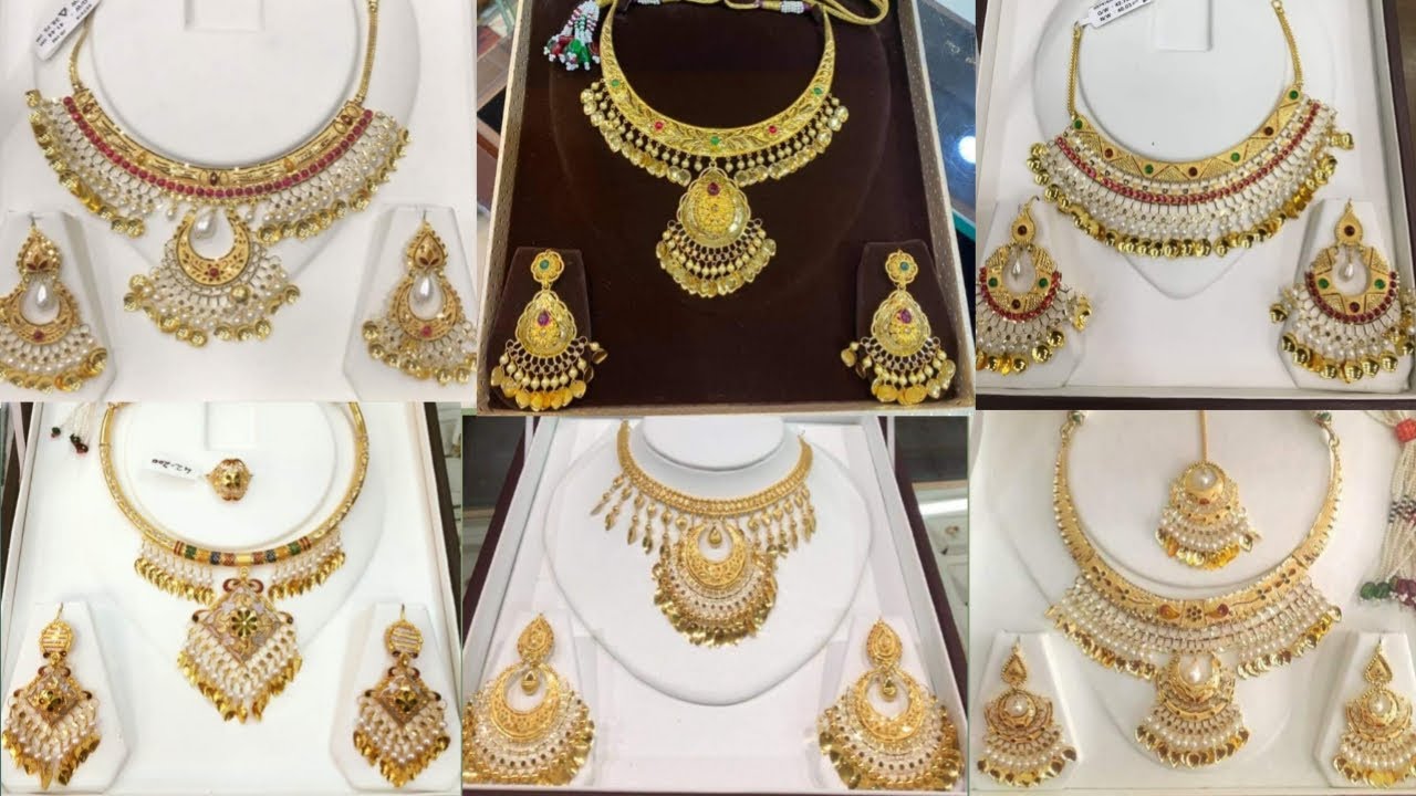 Traditional Punjabi Bridal Gold Necklace Sets || Beautiful Designs Collection || Divya Lifestyle