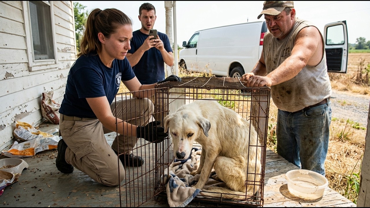 Rescue an Abused Alabai Locked in a Kennel—Starved for Weeks, Saved in Time (Recovery)