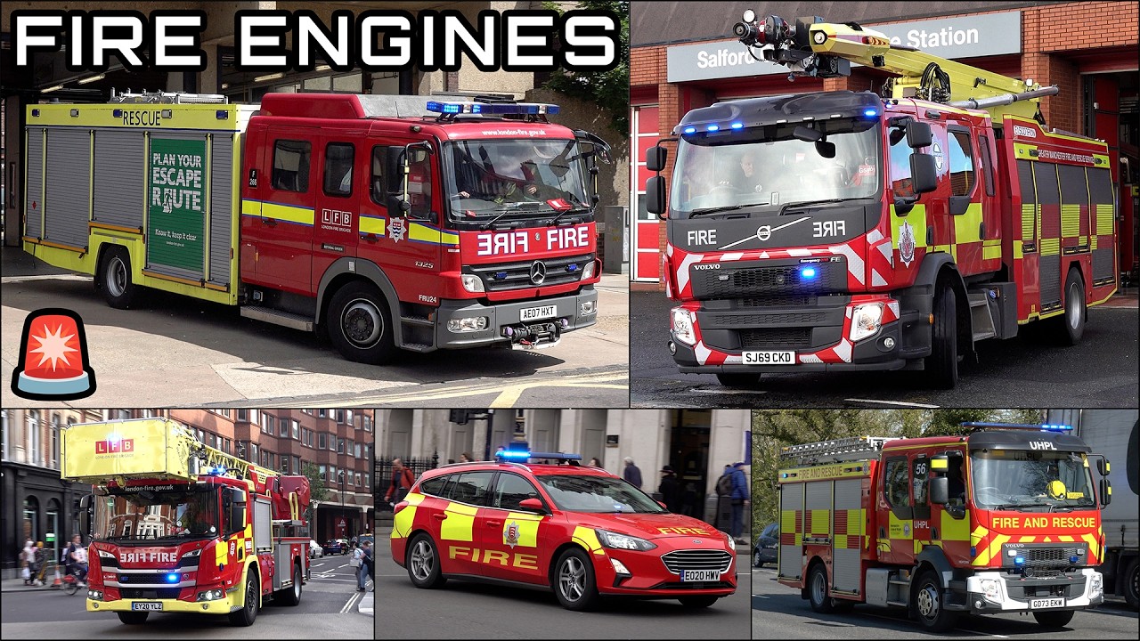 Fire engines and Special Trucks responding in the UK 🚒