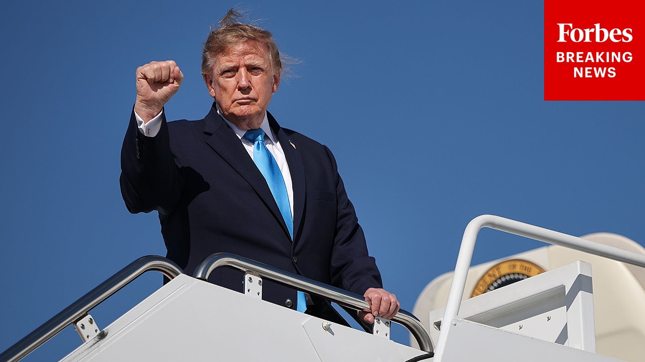 BREAKING NEWS: President Trump Departs JBA On Air Force One En Route To Nebraska