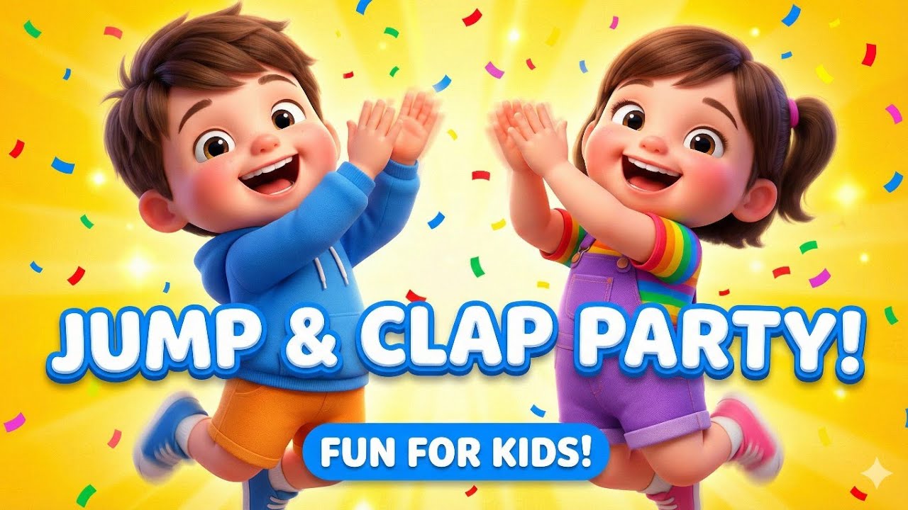 Clap Clap Jump Jump 🎵 Fun Nursery Rhyme for Kids