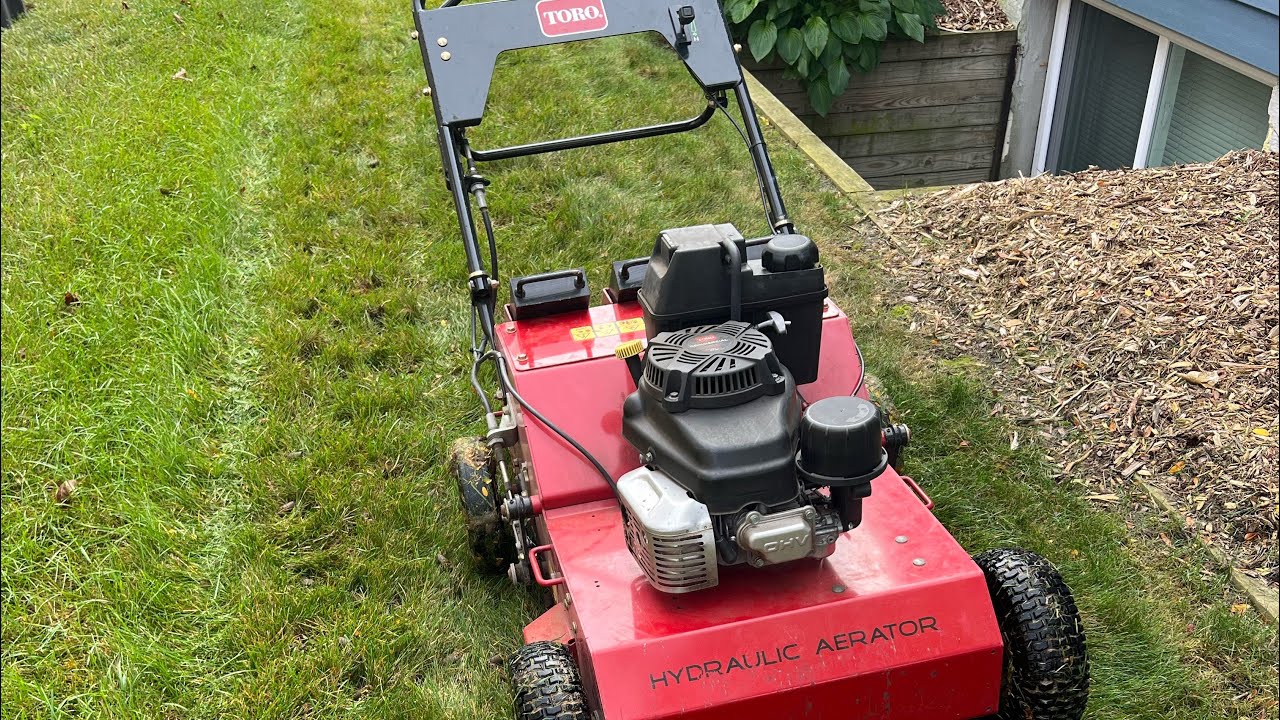 Fall Aeration and Overseeding with Toro Hydraulic Aerator