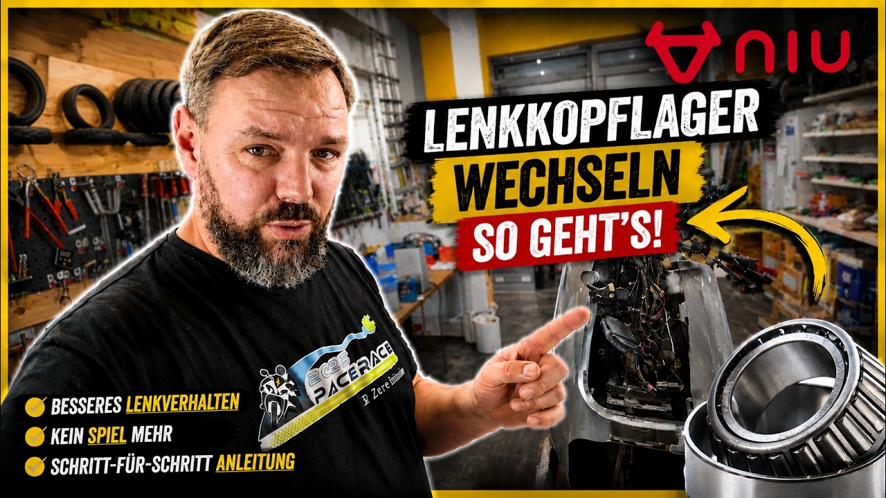 NIU N1 N1S Sport NQi : Lenkkopflager tauschen – Schritt für Schritt Anleitung  @niumobility