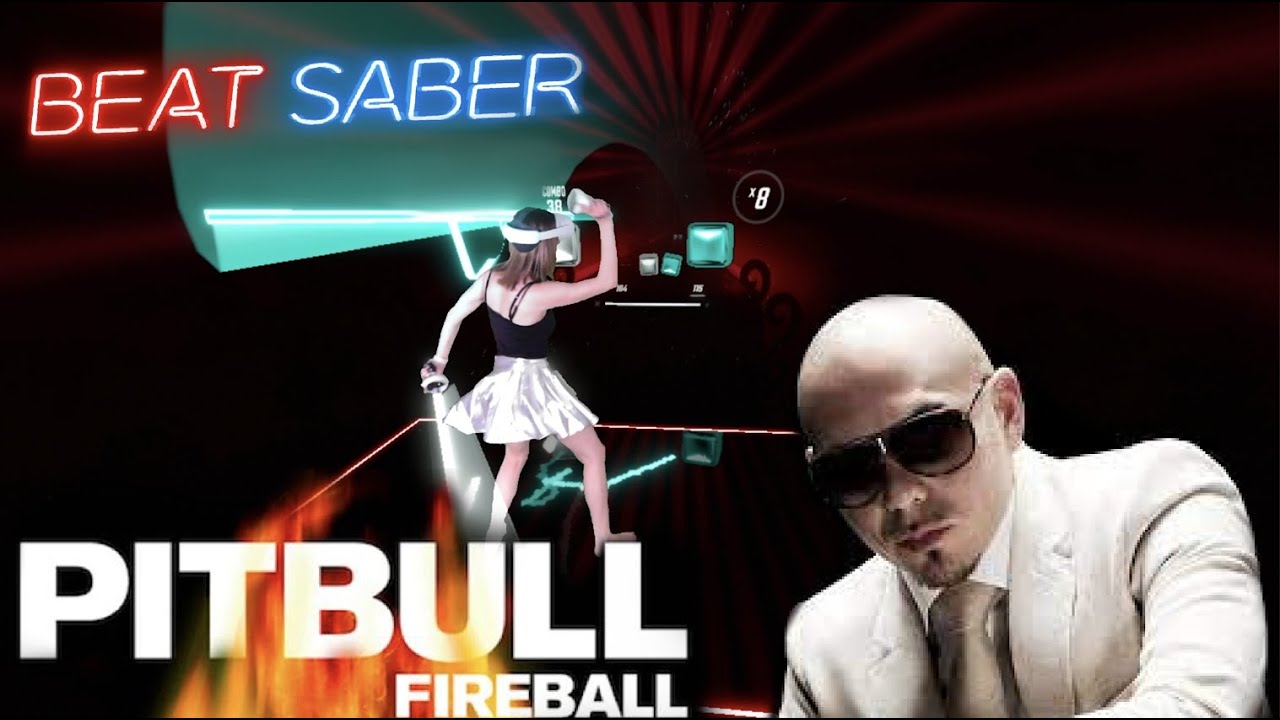 Beat Saber || Fire Ball (Pitbull)expert | Meta Oculus Quest 2 (mapped by kaamalauppias)