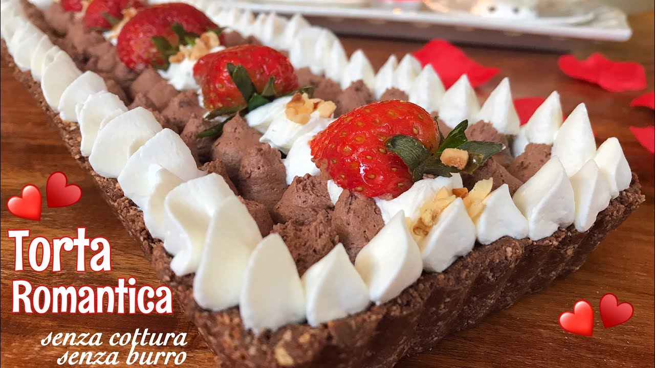 TORTA ROMANTICA SENZA COTTURA SENZA BURRO facile veloce ROMANTIC CAKE WITHOUT COOKING Tutti a Tavola