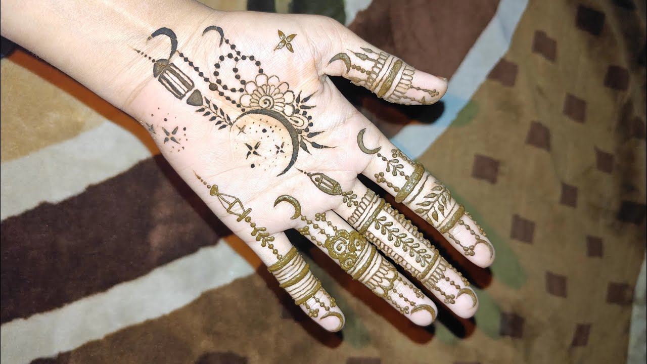 Ramadan Special Chand Mehndi tutorial 🌙✨ ll Eid Mehndi Design ll Mehndi Design for Ramadan 