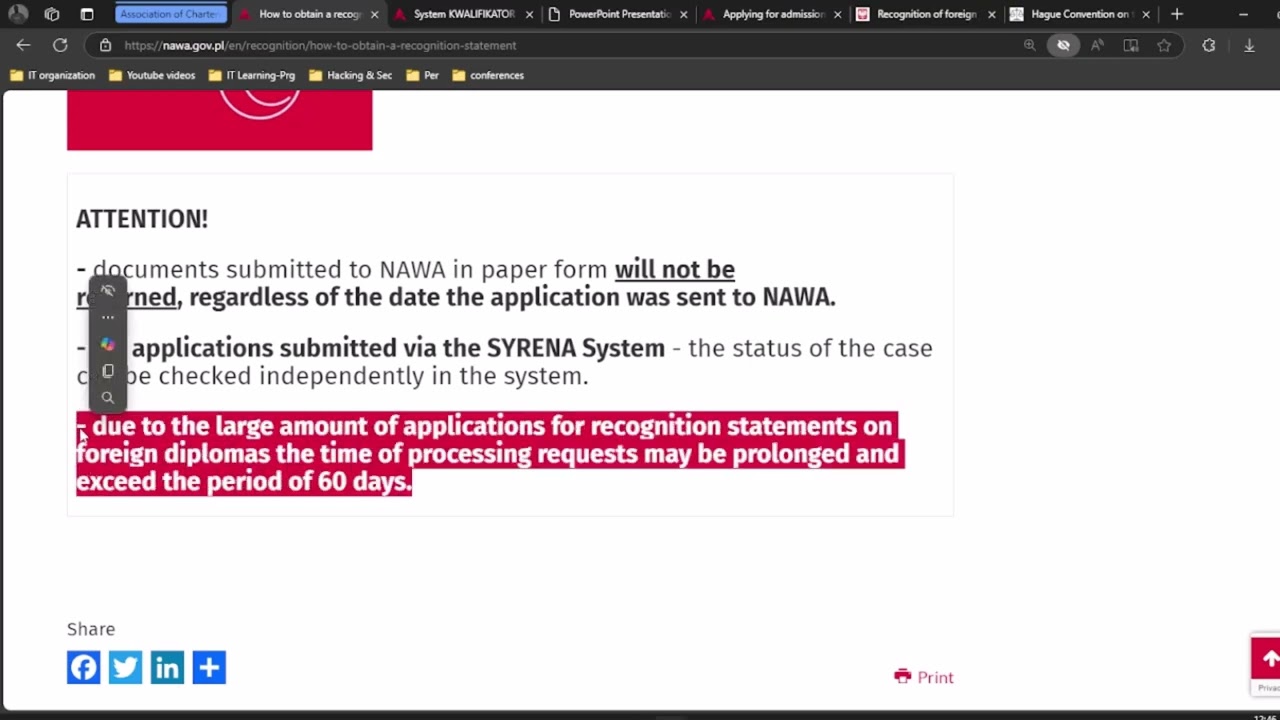 Ni gute nabona  recognition letter || How to obtain recognition statement to study in Poland