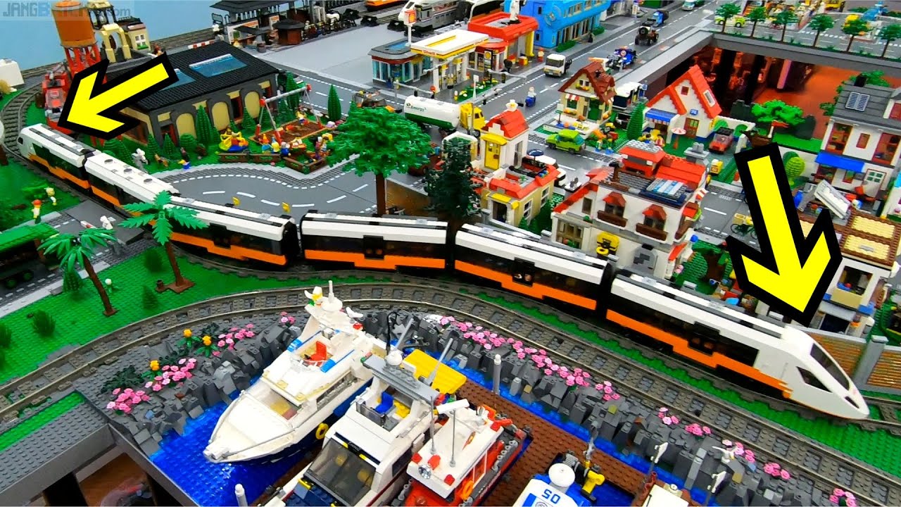 Custom passenger train length doubled, hole punched in my mountain! LEGO city update July 22, 2020