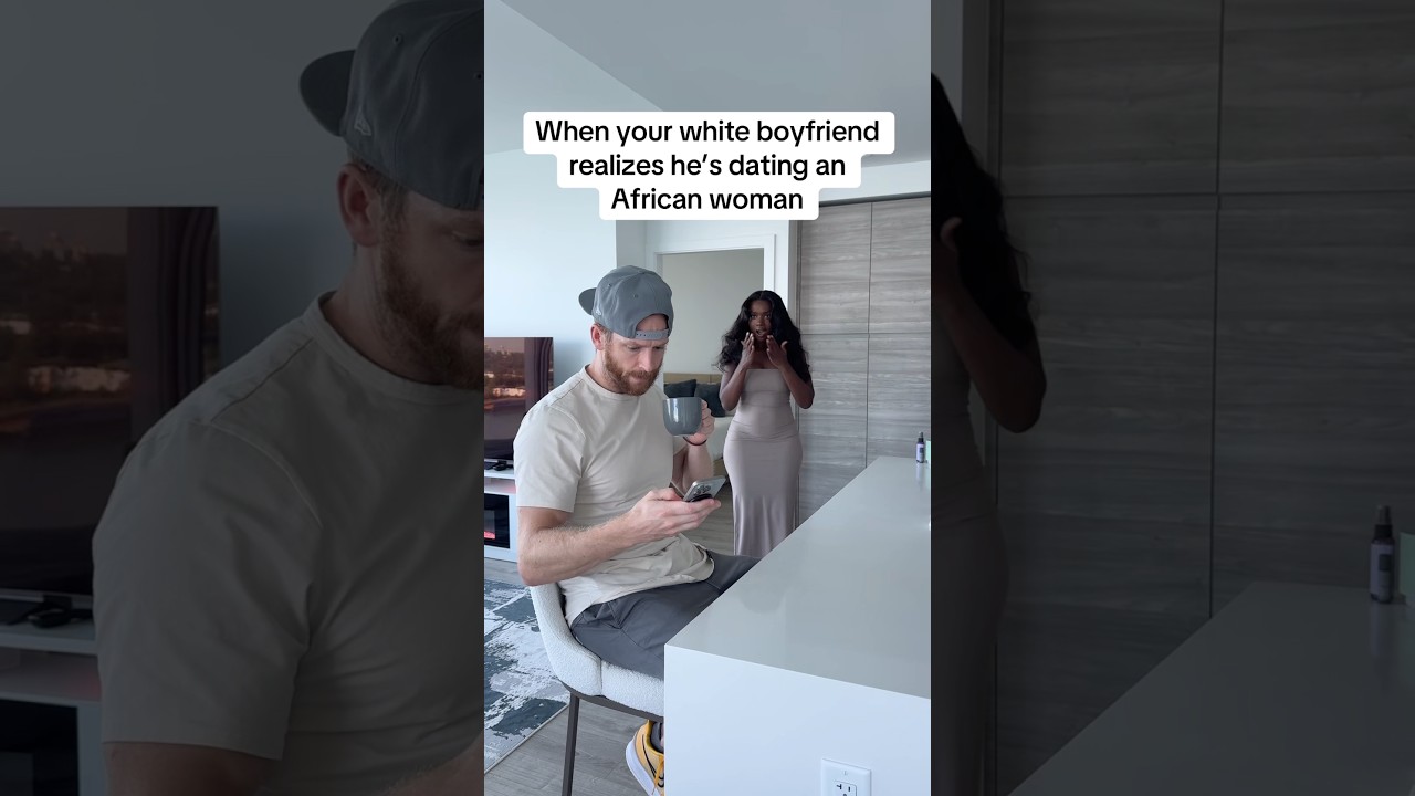 Can he handle that? 💁🏾&zwj;♀️ #couple #coupleshorts #reaction #interracial #relationship #africa #bwwm