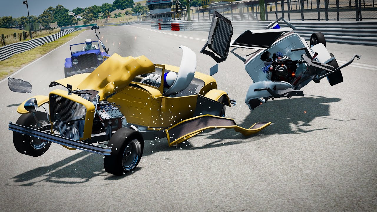 Realistic Old Car FATAL Racing Crashes #1 - BeamNG Drive
