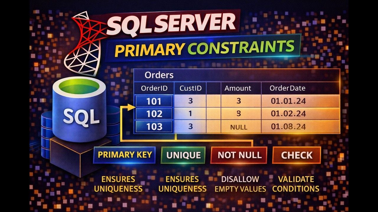 Day 28: Microsoft SQL Server Complete Course| Constraint | NOT NULL | UNIQUE | CHECK | DEFAULT #sql