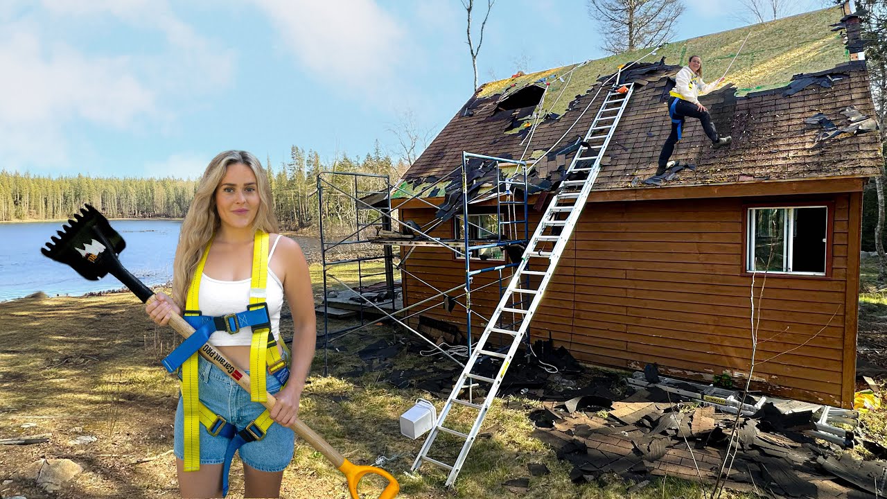 ABANDONED LAKEFRONT Home Renovation: Removing Shingles