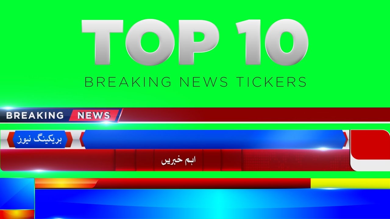 Top 10 News Tickers - Chroma Key Videos For Kinemaster