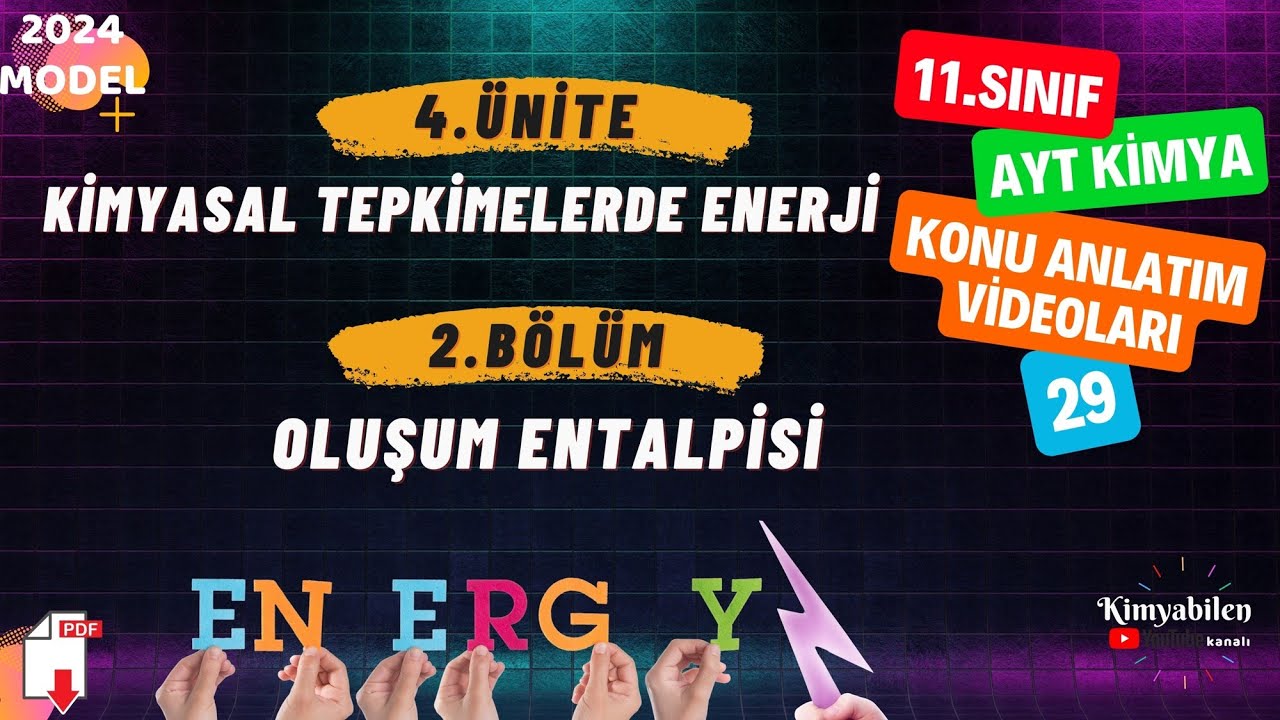 OLUŞUM ENTALPİSİ  - 11.SINIF KİMYA - AYT KİMYA