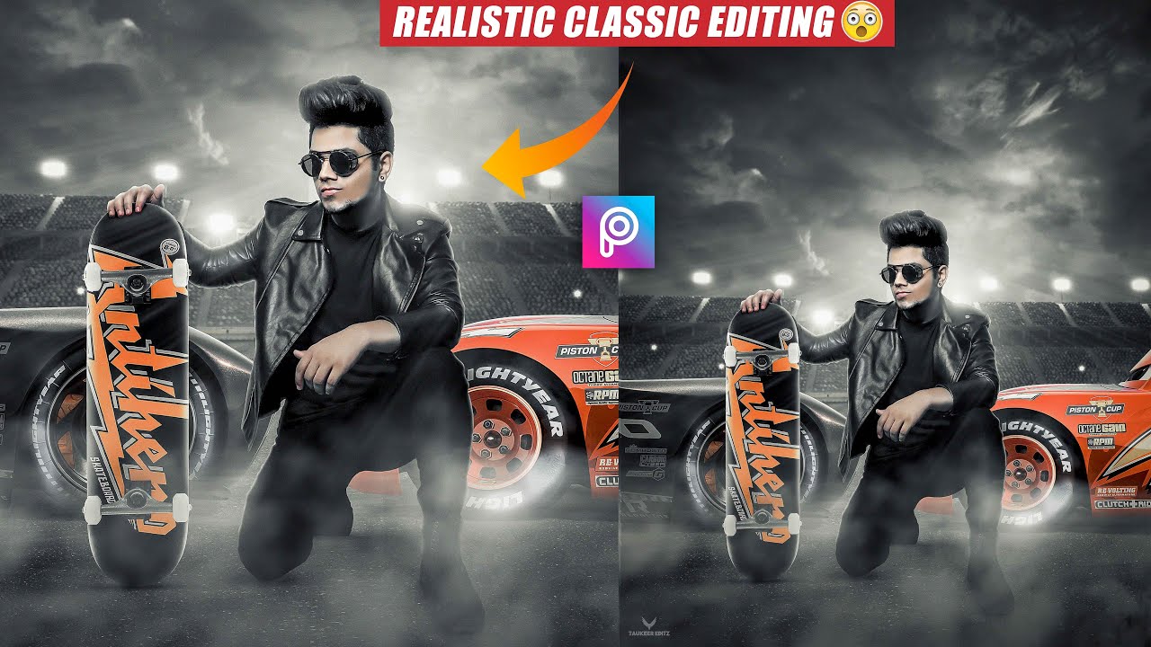 REALISTIC CLASSIC CAR - Photo Editing Tutorial in PicsArt - Taukeer Editz