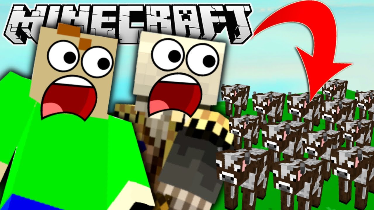 100 Minecraft Cows KILLED Me And SpyCakes!