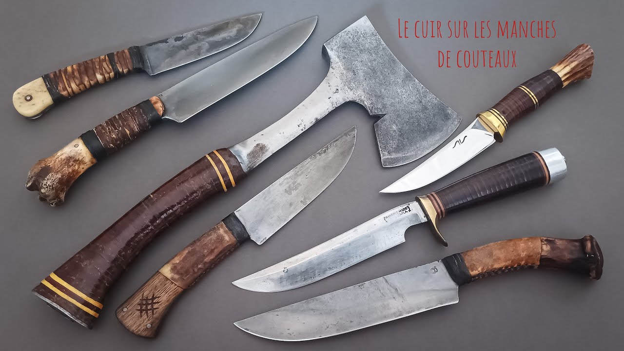 Le cuir sur les manches de couteaux