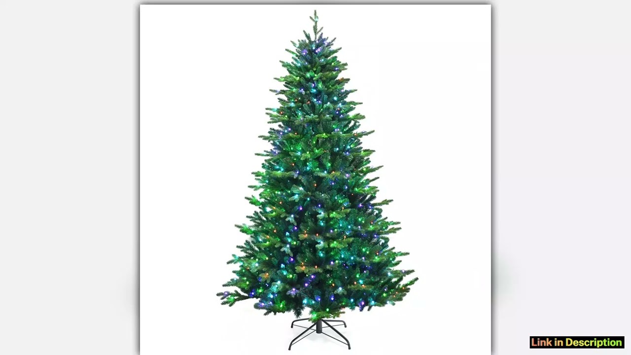 8ft AppControlled Prelit Christmas Tree w 15 Modes Multicolor Lights Reliable Choice