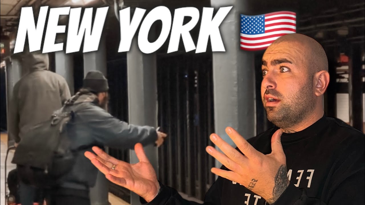 METRO NOCĄ W NOWYM JORKU, GOŚĆ GTOZIŁ ŻE SKOCZY!!! #USA 🇺🇸