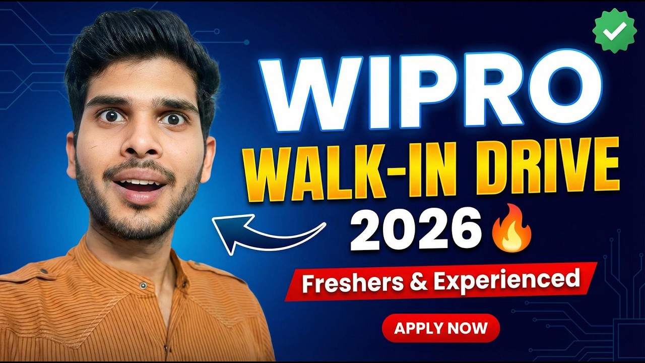 Wipro Walk-in Drive 2026 🔥 | Freshers & Experienced | Full Details Hindi