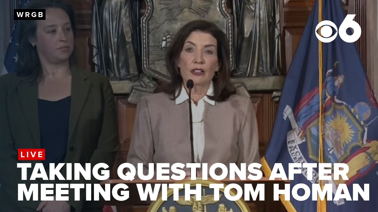 Gov. Hochul taking questions after meeting with Tom Homan